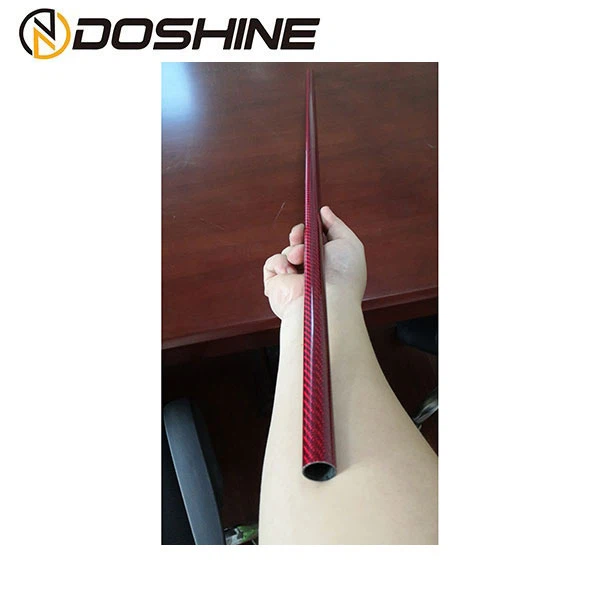 전기도금 천 탄소 섬유 튜브 레드